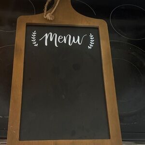 Chalkboard Menu with Wooden Frame